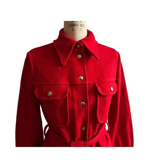Vintage Knockabouts Pendleton Red Virgin Wool Jacket EUC USA SMALL - Picture 3 of 7